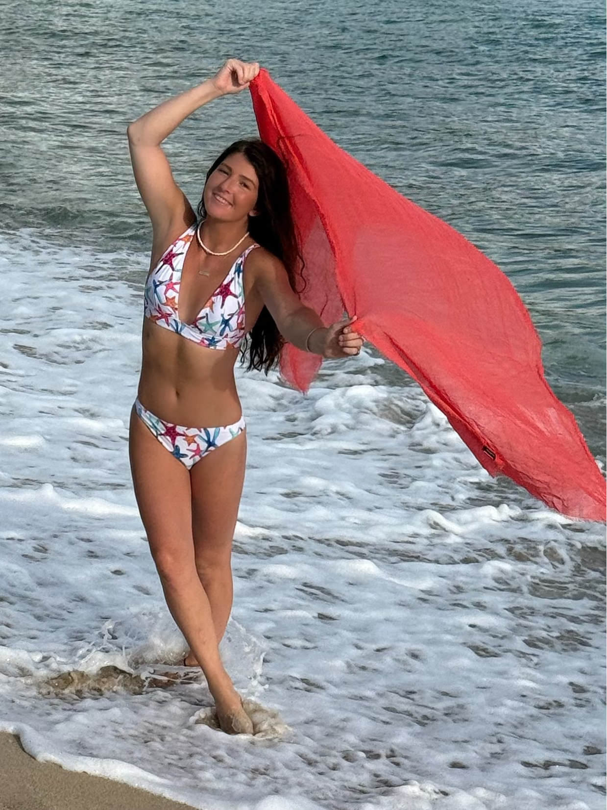 Multi-Colored Starfish Halter Top
